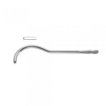 Guyon Urethral Sound / Dilating Bougie 25 Charr. Brass - Chrome Plated, 26.5 cm - 10 1/2"